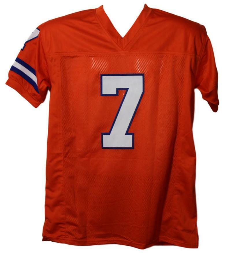 John Elway Autographed/Signed Denver Broncos  Size XL  Orange Jersey BAS 22887 Image 3