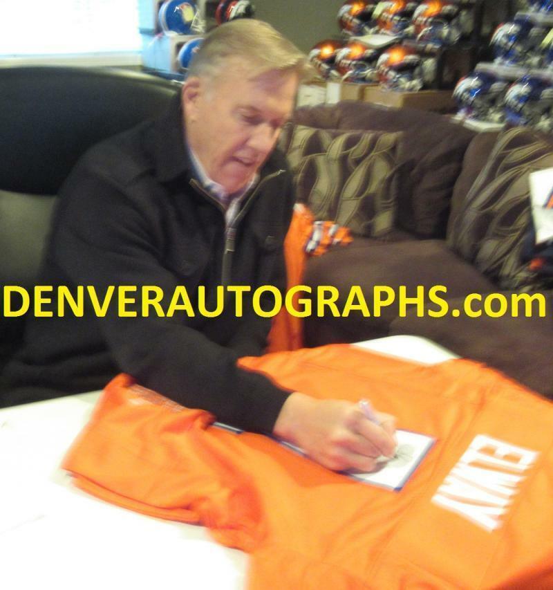 John Elway Autographed/Signed Denver Broncos  Size XL  Orange Jersey BAS 22887 Image 4