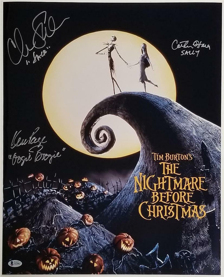 Nightmare Before Christmas cast signed 16x20 Photo BAS COA Sarandon O'Hara Page Image 1