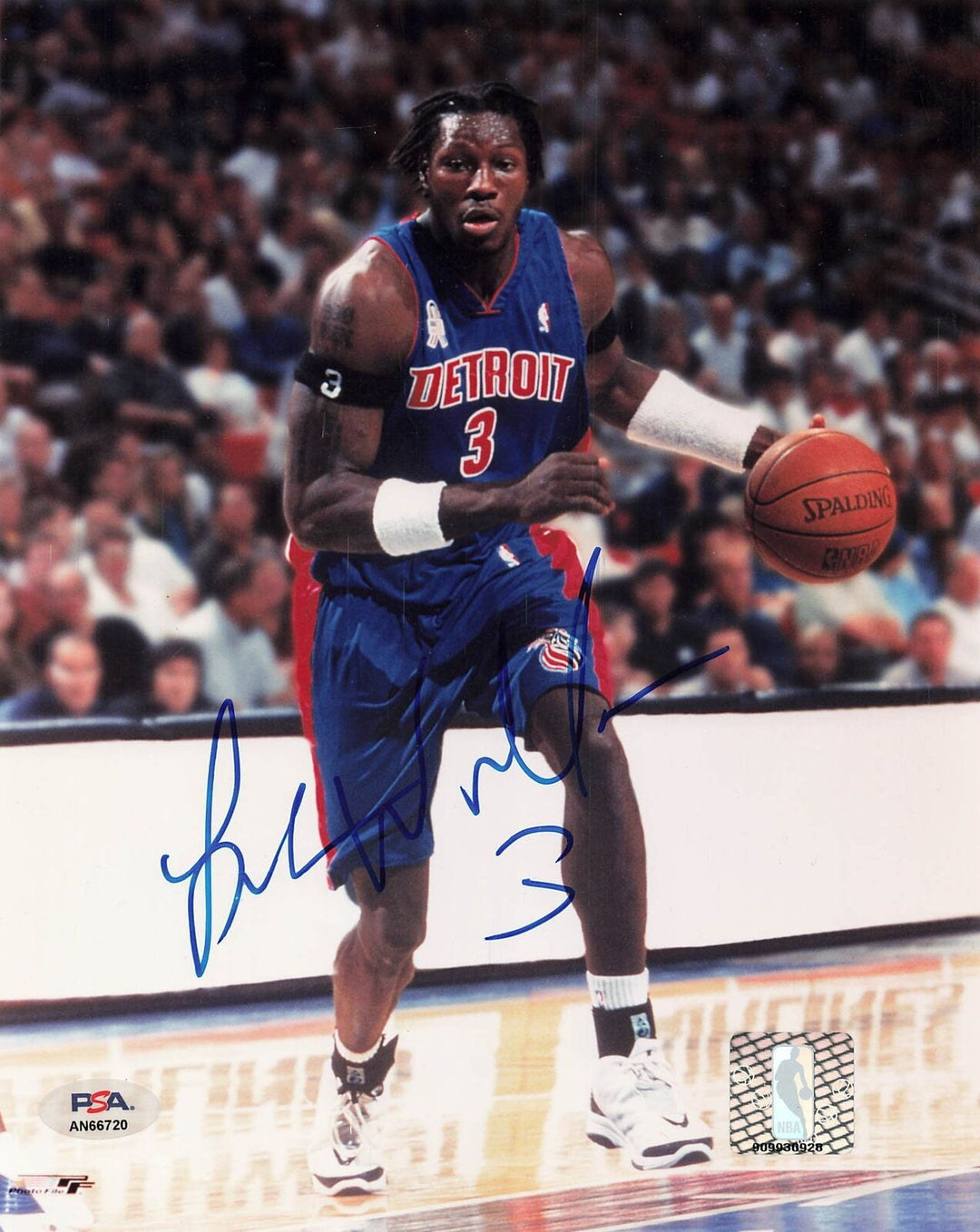Ben Wallace signed 8x10 photo PSA/DNA Detroit Pistons Autographed Image 1