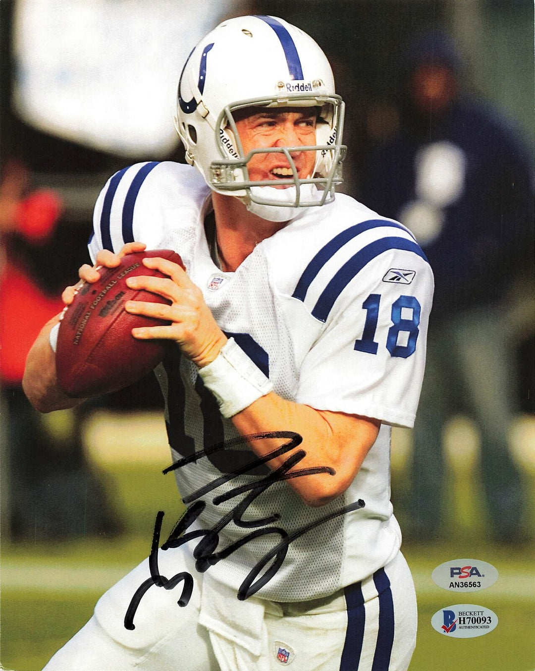 Peyton Manning Signed 8x10 Photo PSA/DNA Colts Image 1