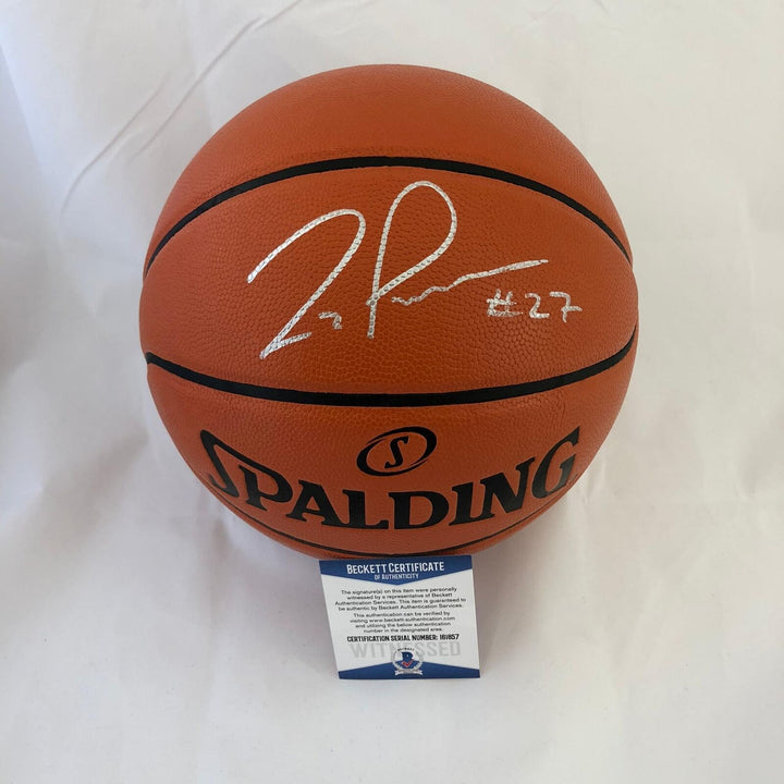 Zaza Pachulia signed Basketball BAS Beckett Detroit Pistons autographed Image 1