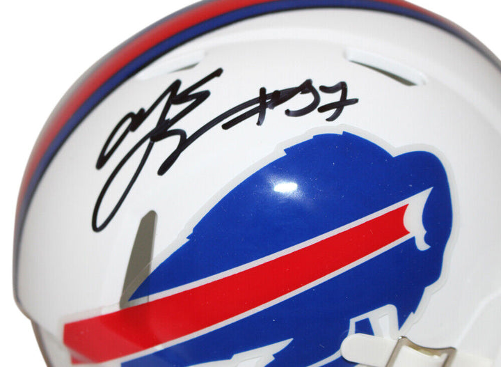 AJ Epenesa Autographed/Signed Buffalo Bills Speed Mini Helmet Beckett 38506 Image 2