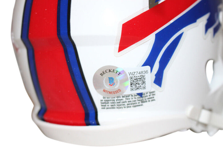 AJ Epenesa Autographed/Signed Buffalo Bills Speed Mini Helmet Beckett 38506 Image 3