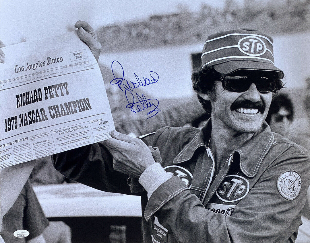 Richard Petty Signed 16x20 Nascar 1979 Champion Paper Photo JSA Hologram Image 1