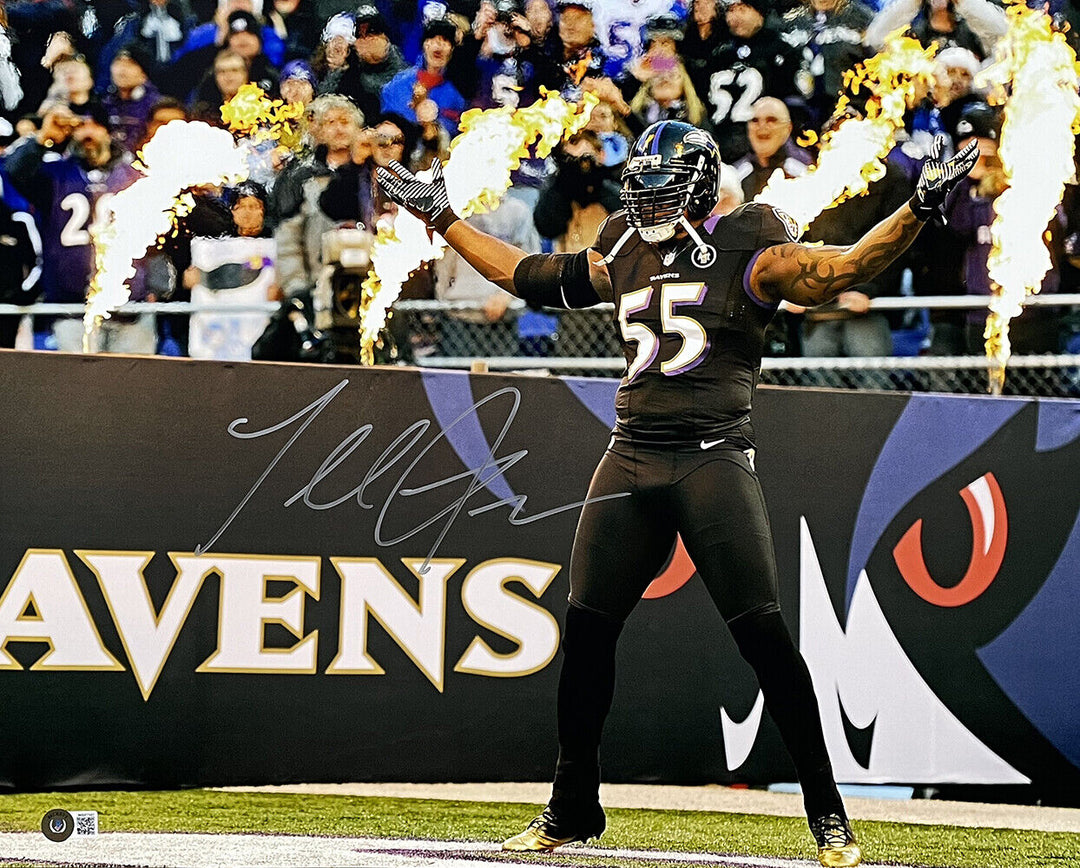 Terrell Suggs Signed 16x20 Baltimore Ravens Photo BAS ITP Image 1