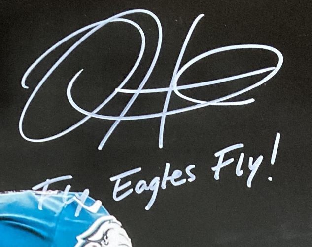 Jalen Hurts Signed 16x20 Philadelphia Eagles Spotlight Photo Fly Eagles JSA Image 2