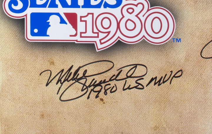 Carlton Rose Schmidt Signed 16x20 Phillies 1980 World Series Photo Fanatics Image 3