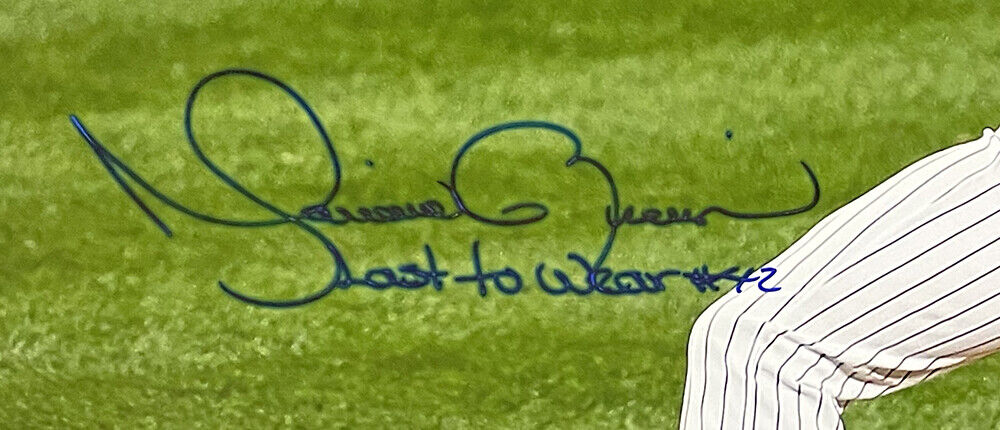 Mariano Rivera Signed New York Yankees 16x20 Pitch Photo Last To Wear Insc JSA Image 2