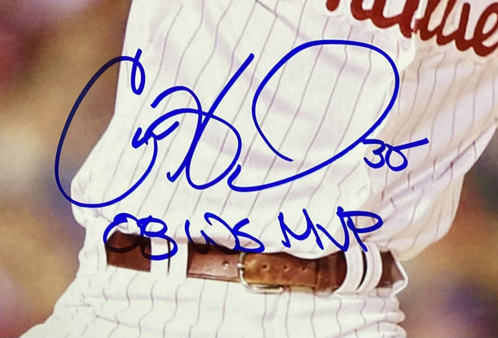 Cole Hamels Signed 16x20 Philadelphia Phillies Photo 08 WS MVP Inscribed BAS ITP Image 2