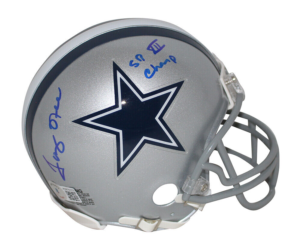 Tony Hill Autographed Dallas Cowboys VSR4 Mini Helmet SB XII Champs BAS 34045 Image 1