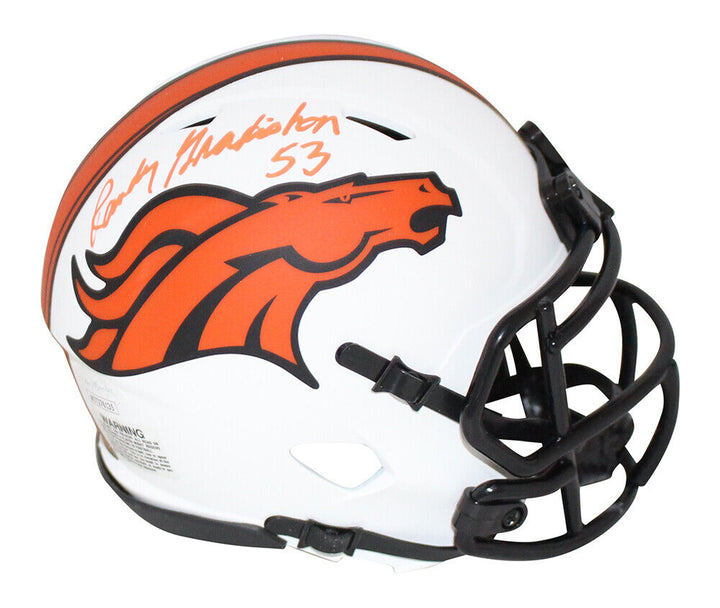 Randy Gradishar Autographed/Signed Denver Broncos Lunar Mini Helmet JSA 31472 Image 1