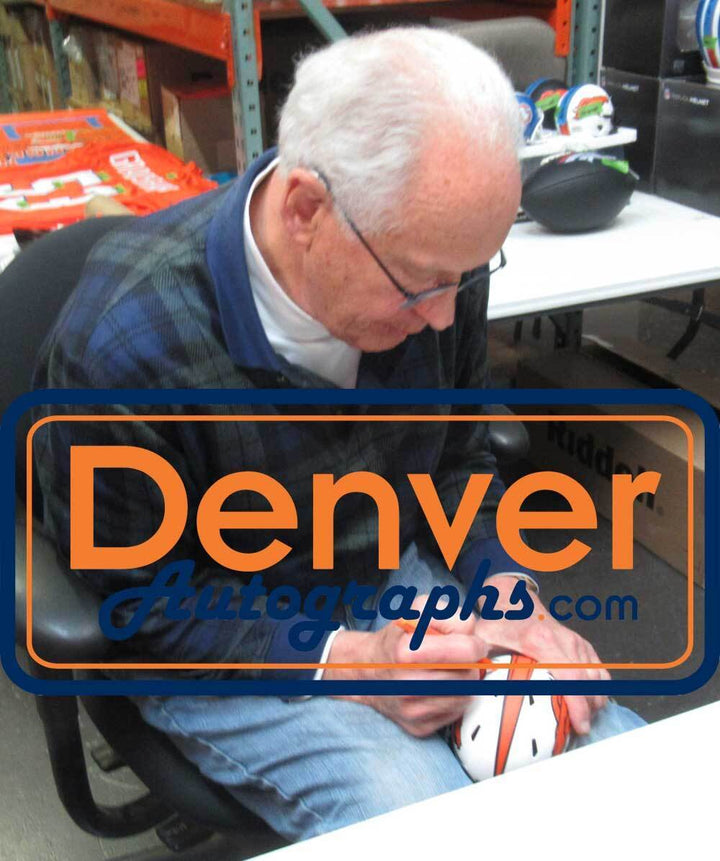 Randy Gradishar Autographed/Signed Denver Broncos Lunar Mini Helmet JSA 31472 Image 2