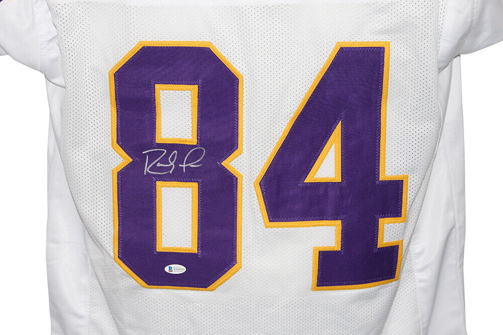 Randy Moss Autographed/Signed Pro Style White XL Jersey BAS 29994 Image 2