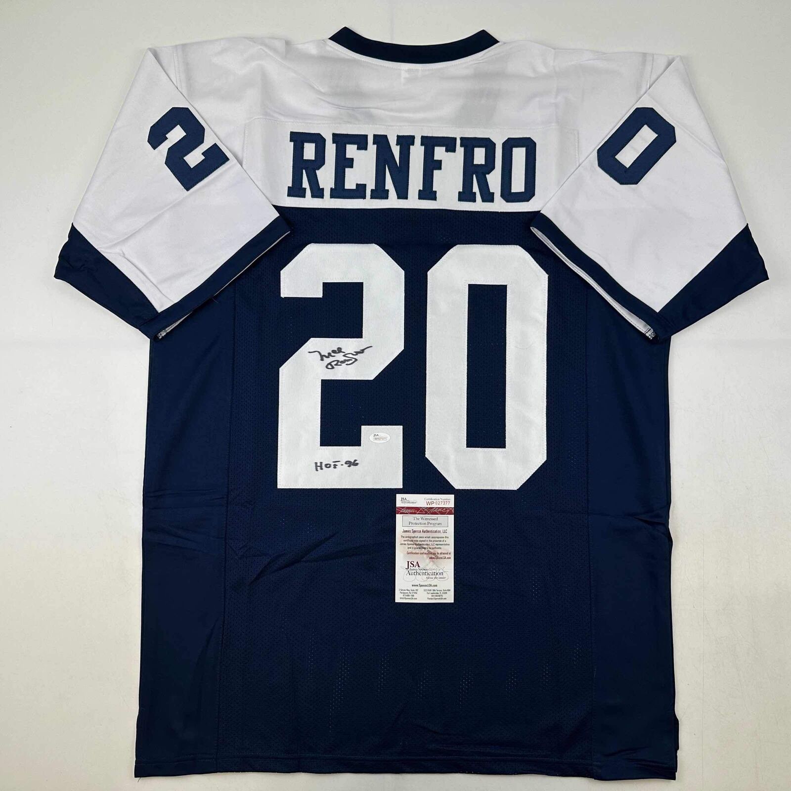 Autographed Mel good Renfro Jersey