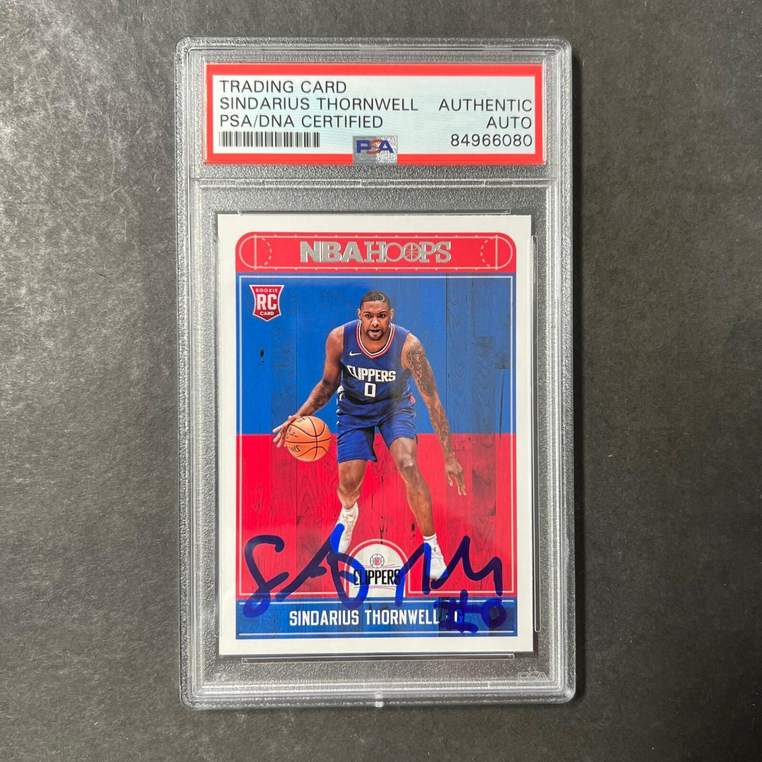 2017 NBA Hoops #250 Sindarius Thornwell Signed Card AUTO PSA Slabbed RC Clippers Image 1