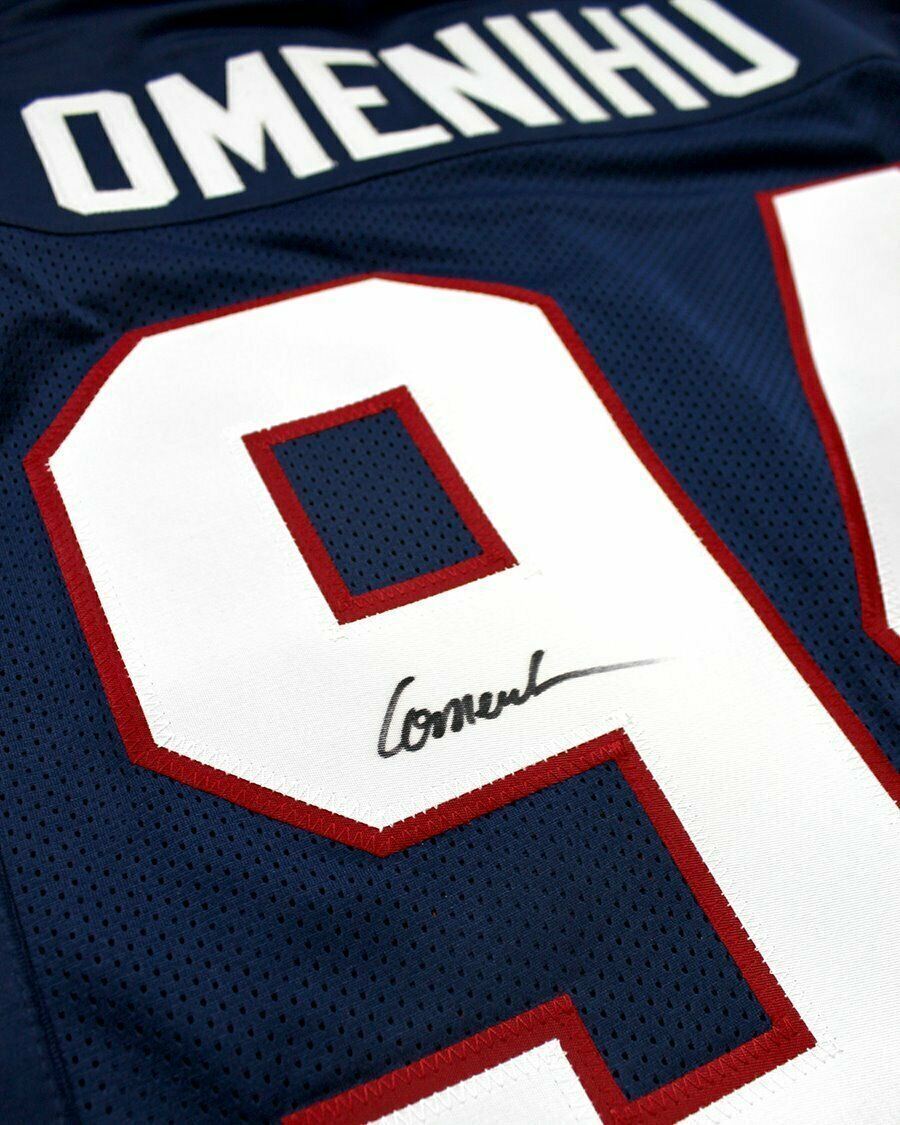 Charles Omenihu Signed Autographed Houston Texans Blue Custom Jersey TRISTAR COA Image 2