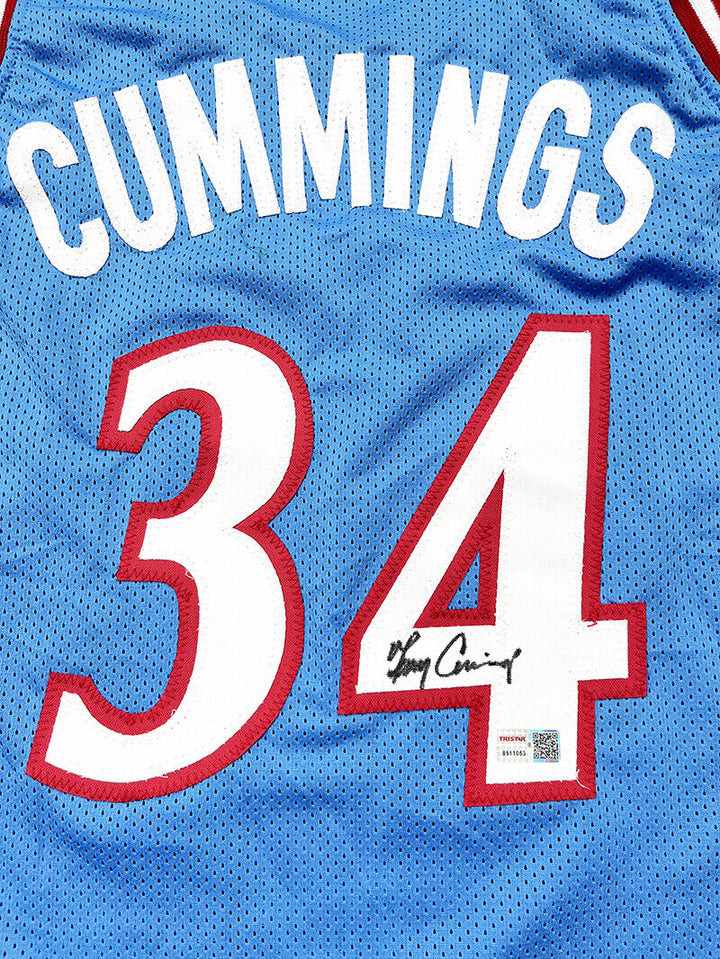 Terry Cummings Signed Autographed San Diego Clippers Blue Custom Jersey TRISTAR Image 2
