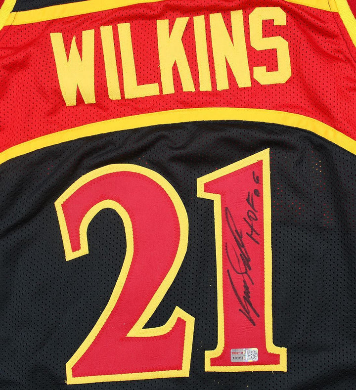 Dominique Wilkins Autographed Atlanta Hawks Black Custom Jersey HOF 06 TRISTAR Image 2