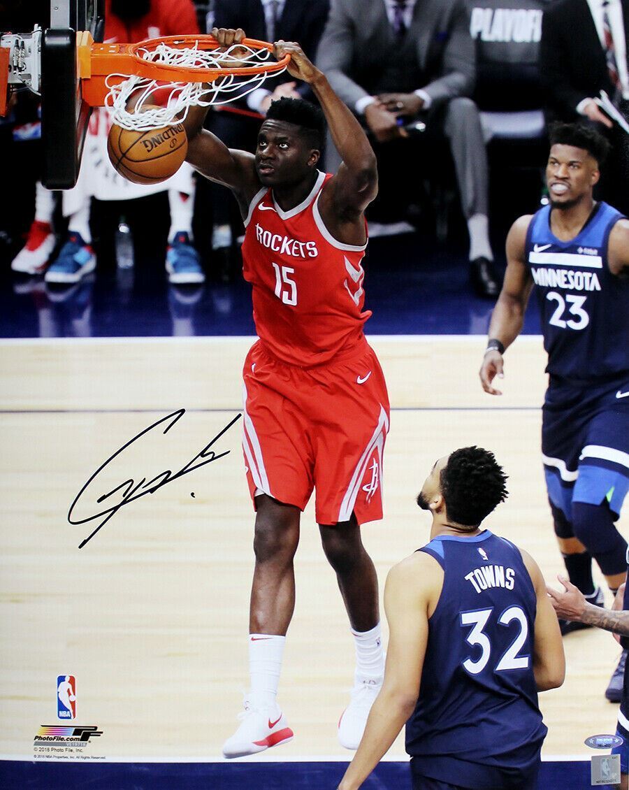 Clint Capela Signed Autographed Houston Rockets 16x20 Photo TRISTAR COA Image 1
