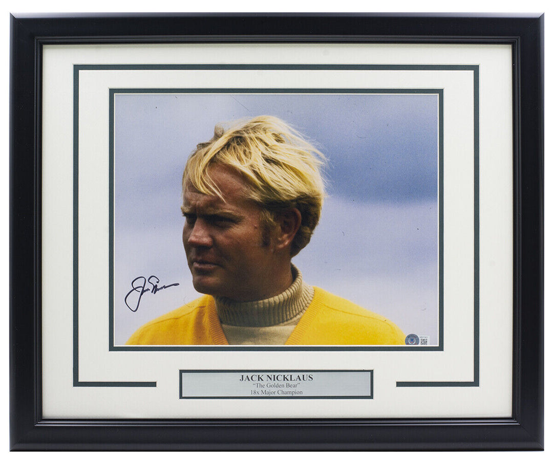 Jack Nicklaus Signed Framed 11x14 Golf Photo BAS LOA AB51361 Image 1