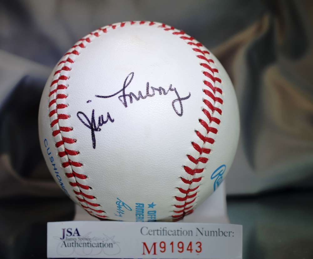 Jim Lonborg Jsa Certed National League Autograph Baseball Authentic Signed Image 1