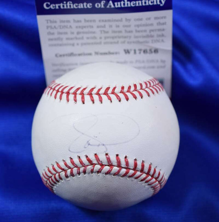 Tim Linsecum PSA DNA Coa Autograph Major League OML Hand Signed Baseball Image 1