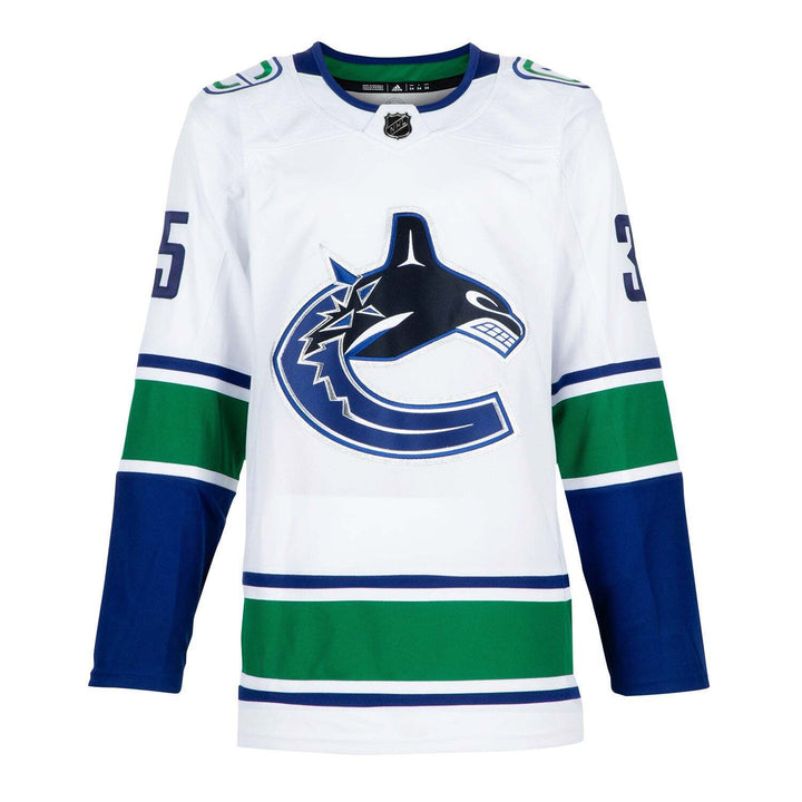 Thatcher Demko Autographed Vancouver Canucks White adidas Jersey Image 2