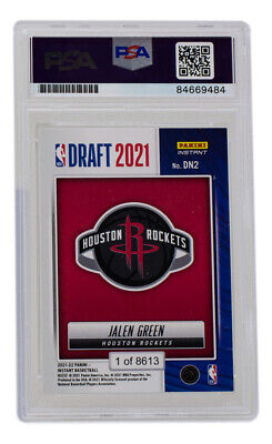 Jalen Green Signed Rockets 2021 Panini Instant Draft Rookie Card #DN2 PSA/DNA Image 2