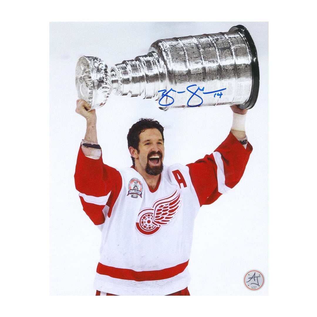 Brendan Shanahan Autographed Detroit Red Wings 2002 Stanley Cup 8x10 Photo Image 1