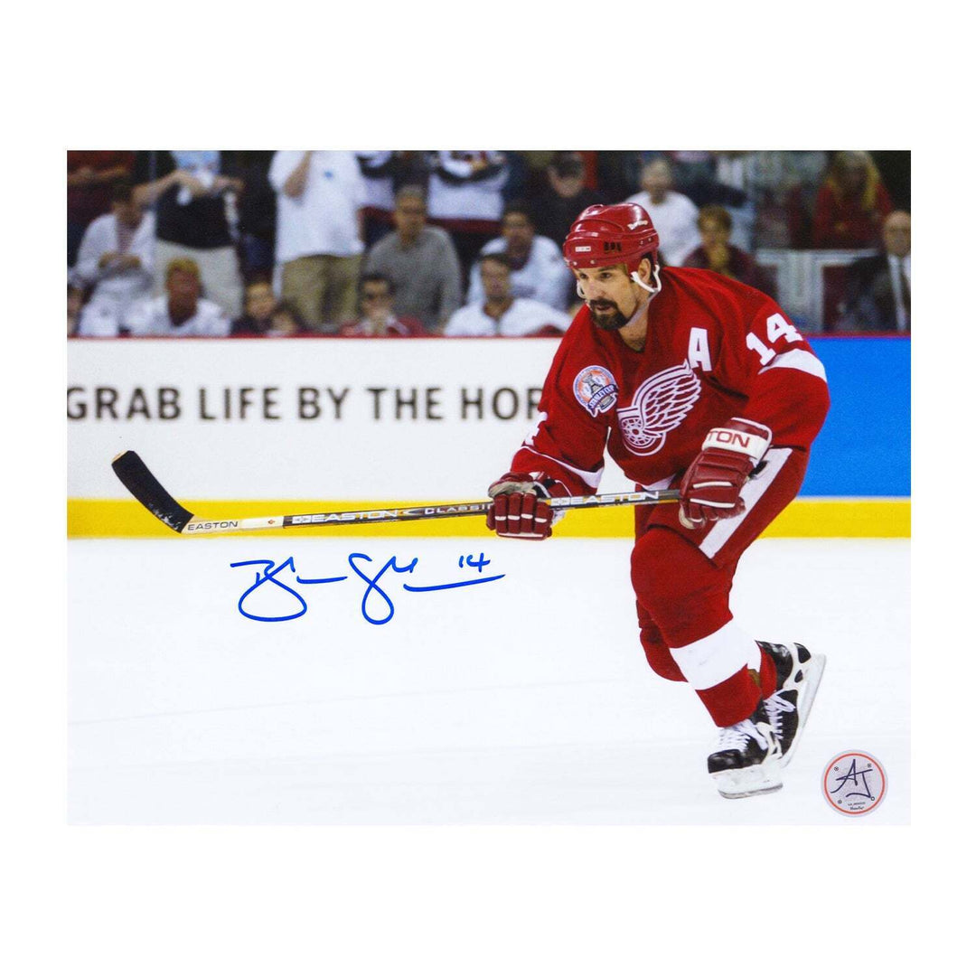 Brendan Shanahan Autographed Detroit Red Wings Playoff Finals 8x10 Photo Image 1