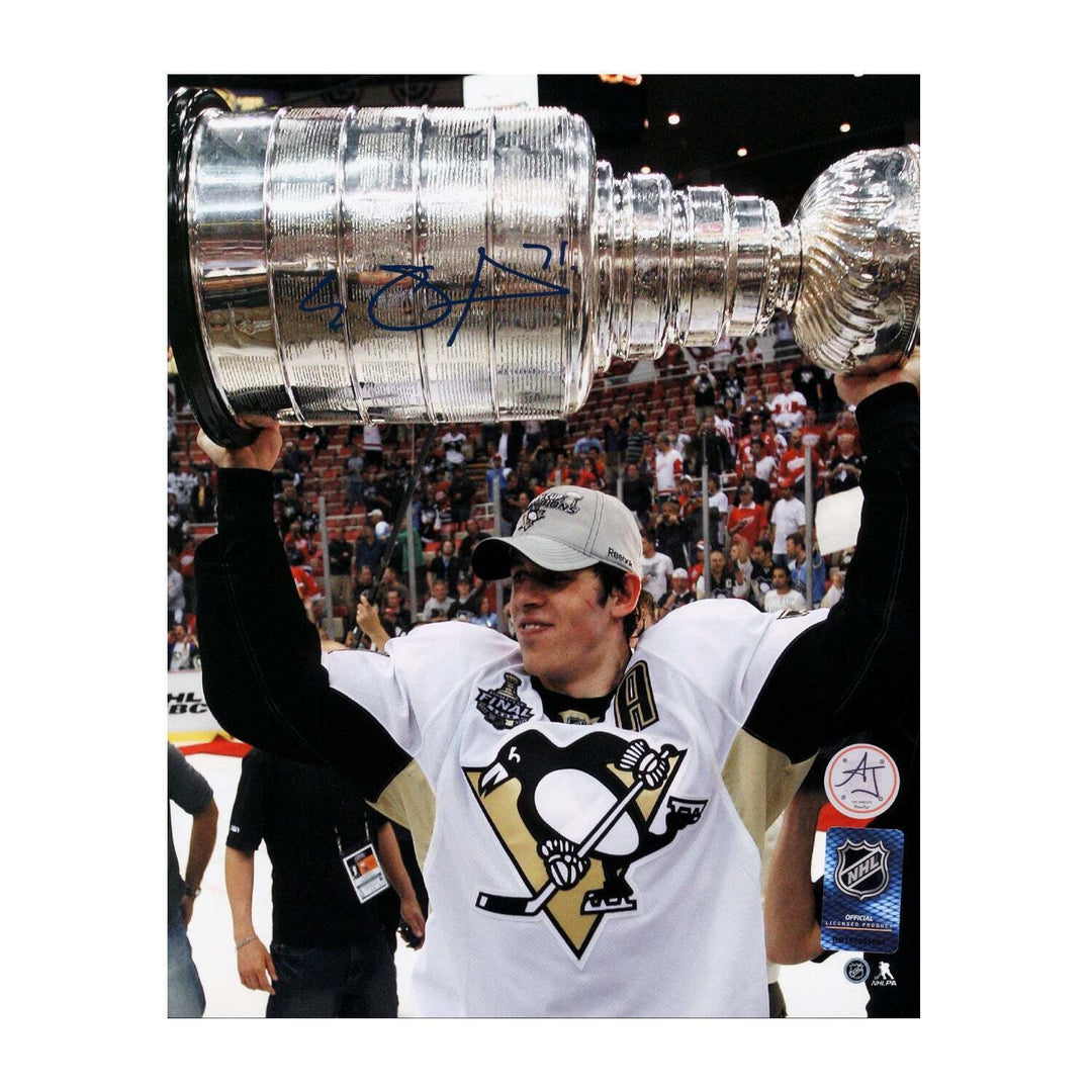 Evgeni Malkin Signed Pittsburgh Penguins 2009 Stanley Cup 8x10 Photo Image 1