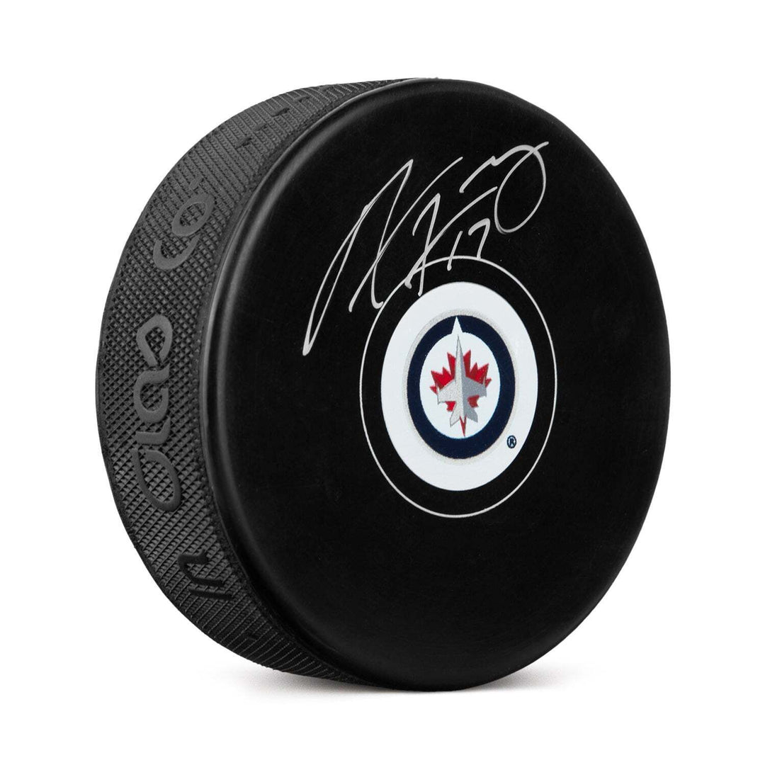 Adam Lowry Autographed Winnipeg Jets Hockey Puck Image 1