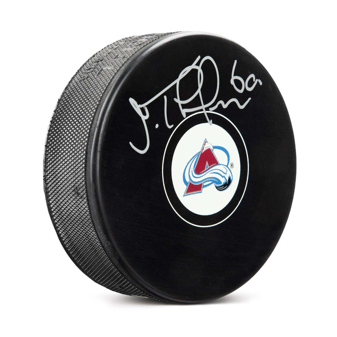 Jose Theodore Autographed Colorado Avalanche Hockey Puck Image 1