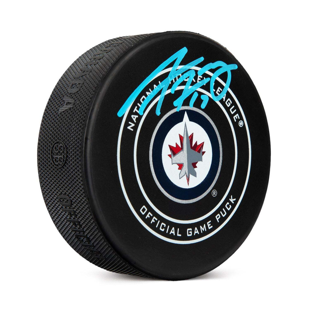 Adam Lowry Signed Winnipeg Jets Official Game Puck Image 1
