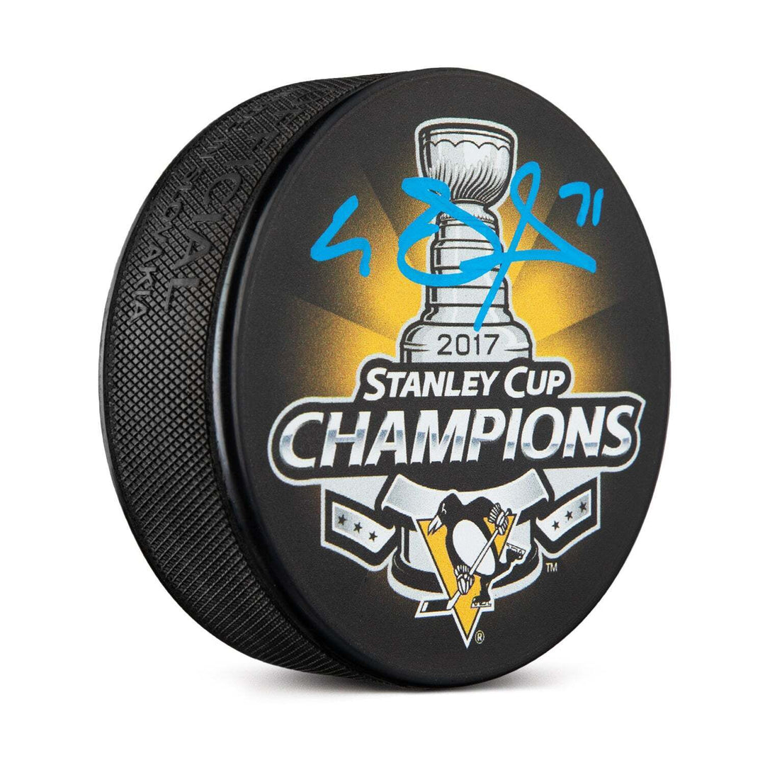Evgeni Malkin Signed Pittsburgh Penguins 2017 Stanley Cup Puck Image 1