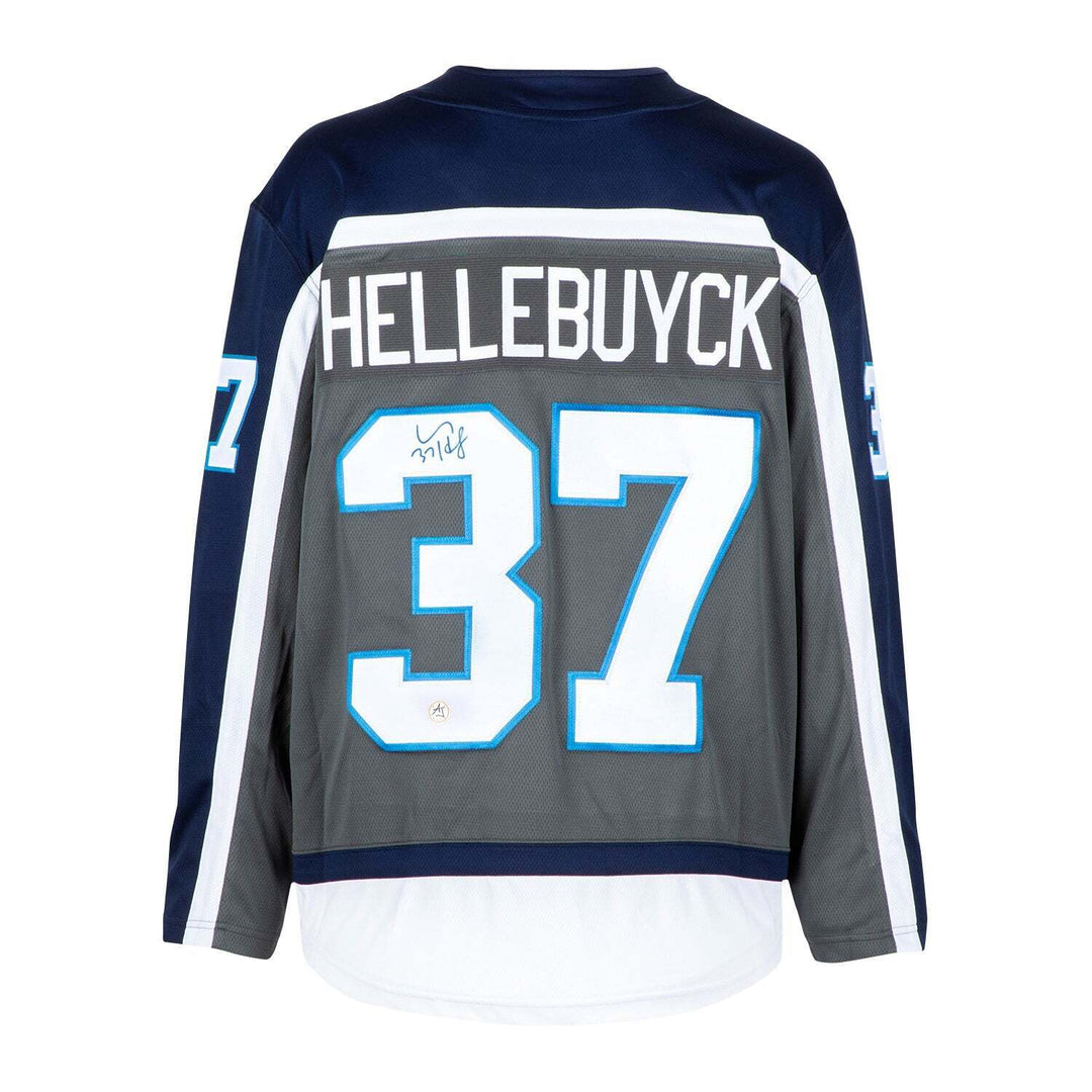 Connor Hellebuyck Signed Winnipeg Jets Reverse Retro Fanatics Jersey Image 1