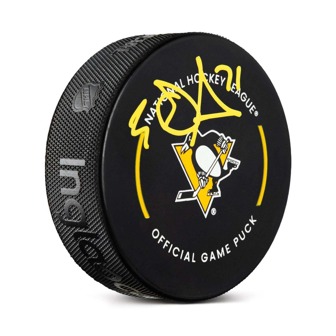 Evgeni Malkin Autographed Pittsburgh Penguins Official Game Puck Image 1
