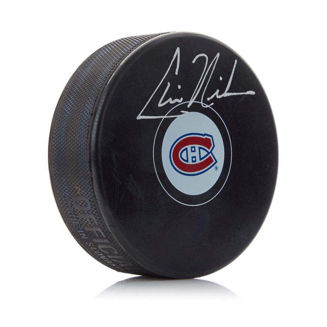 Chris Nilan Autographed Montreal Canadiens Hockey Puck Image 1