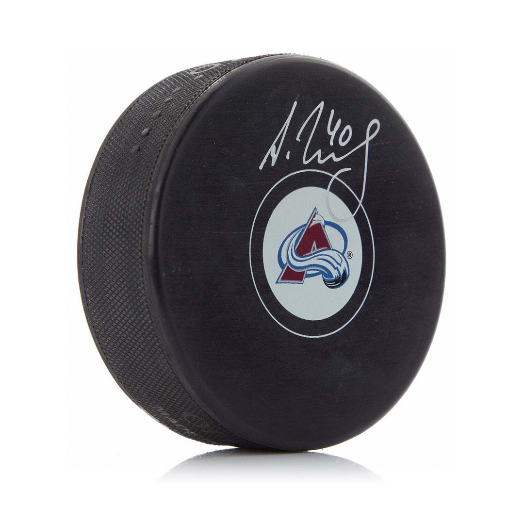 Alexandar Georgiev Signed Colorado Avalanche Hockey Puck Image 1