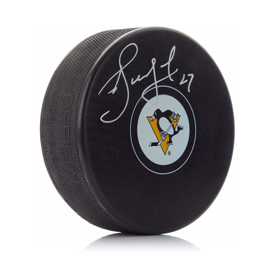 Alexei Kovalev Autographed Pittsburgh Penguins Hockey Puck Image 1