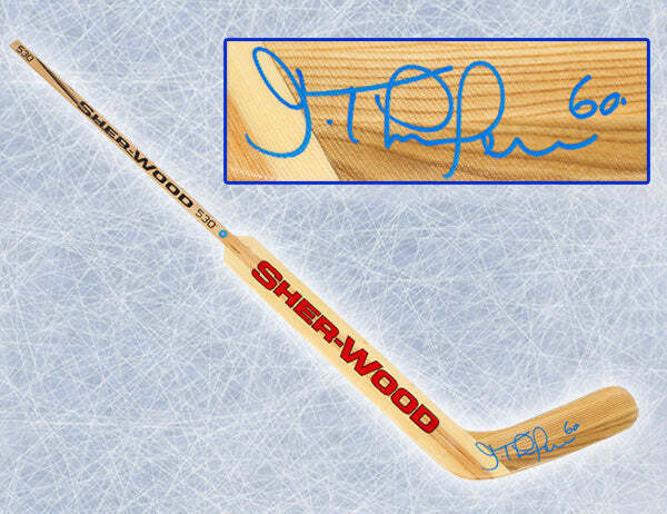 Jose Theodore Autographed Sher-Wood Wood Goalie Stick - Montreal Canadiens Image 1