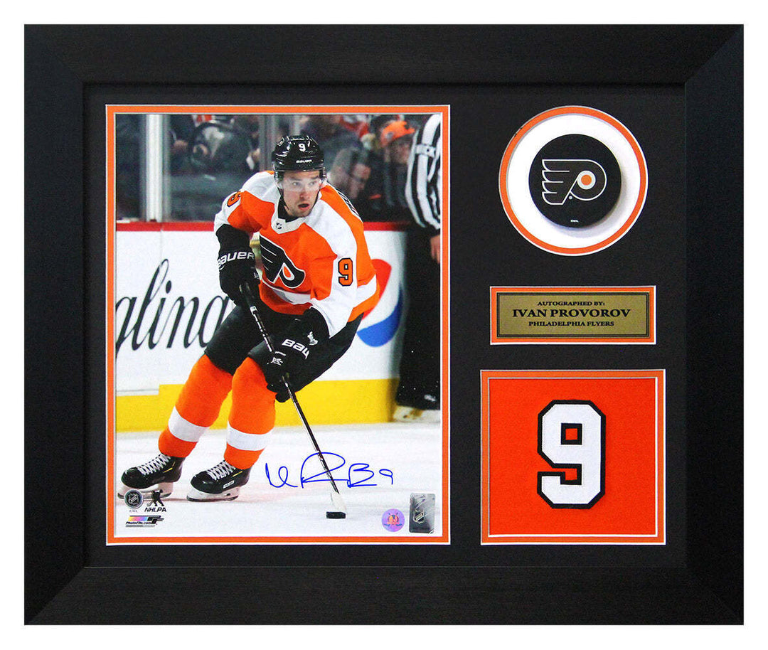 Ivan Provorov Philadelphia Flyers Signed 20x24 Number Frame Image 1