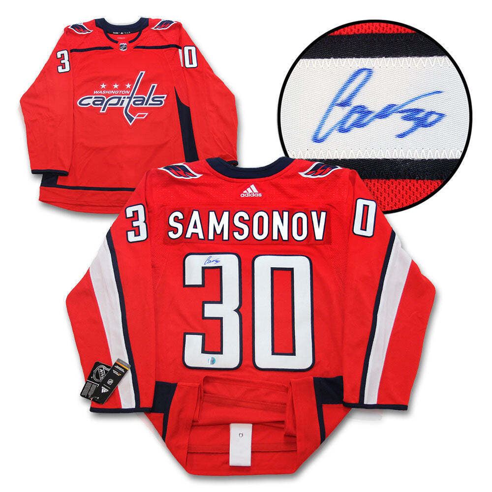 Ilya Samsonov Washington Capitals Autographed adidas Jersey Image 1