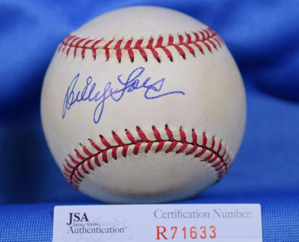 Billy Loes Jsa Coa Hand Signed National League Autograph Baseball Dodgers Image 1