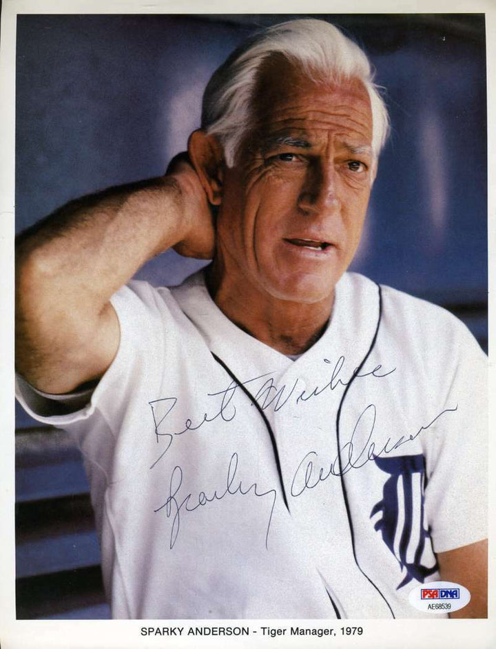 Sparky Anderson Psa Dna Coa Autographed 8x10 Tigers Photo  Hand Signed 3 Image 1