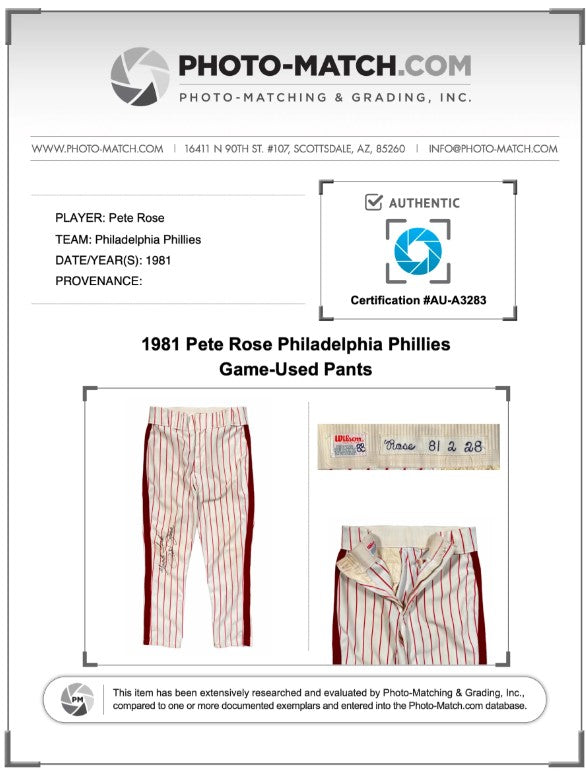Pete Rose Philadelphia Phillies Jersey white pinstripes