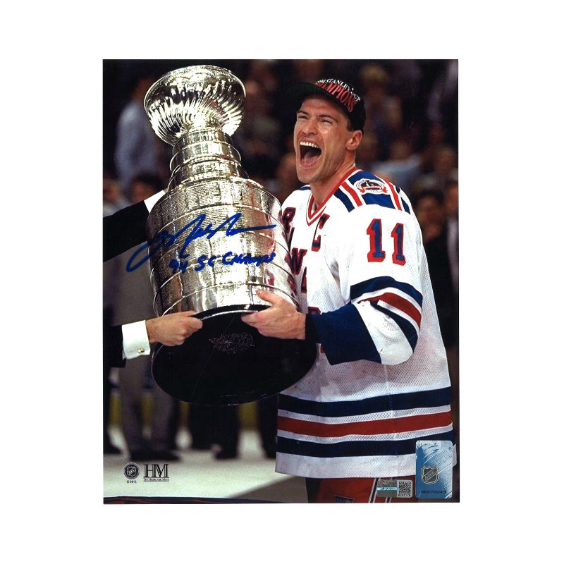 Mark Messier Autographed New York Rangers (White #11) Custom