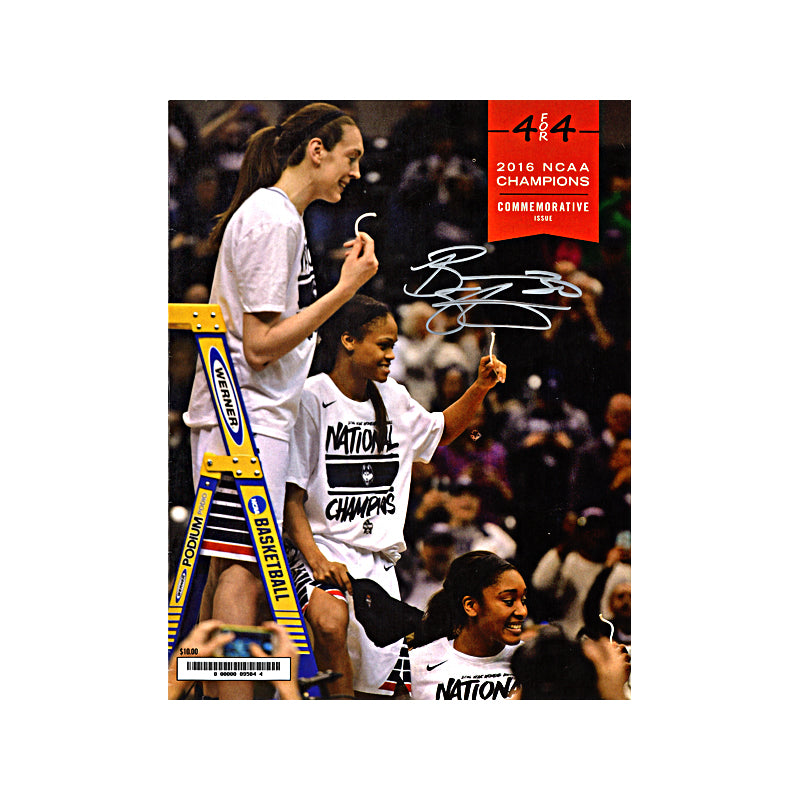 Breanna Stewart Seattle Storm Autographed UCONN 4 for 4 2016 NCAA Champions Commemorative Issue Magazine
