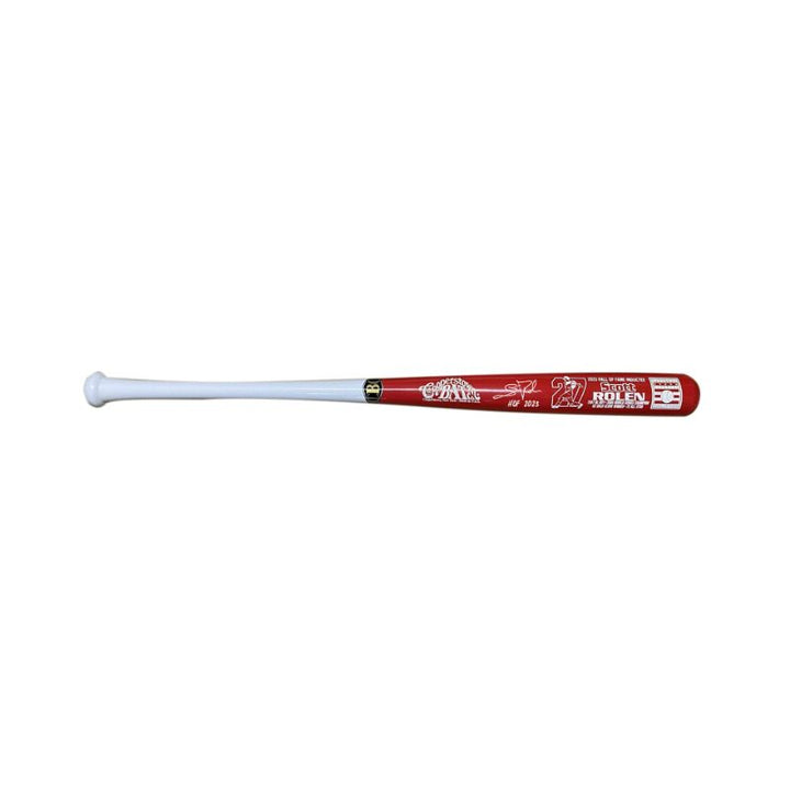 Scott Rolen St. Louis Cardinals Autographed and Inscribed HOF 2023 Cooperstown Red Barrel Bat with Career Stats and HOF Logo (CX Auth)